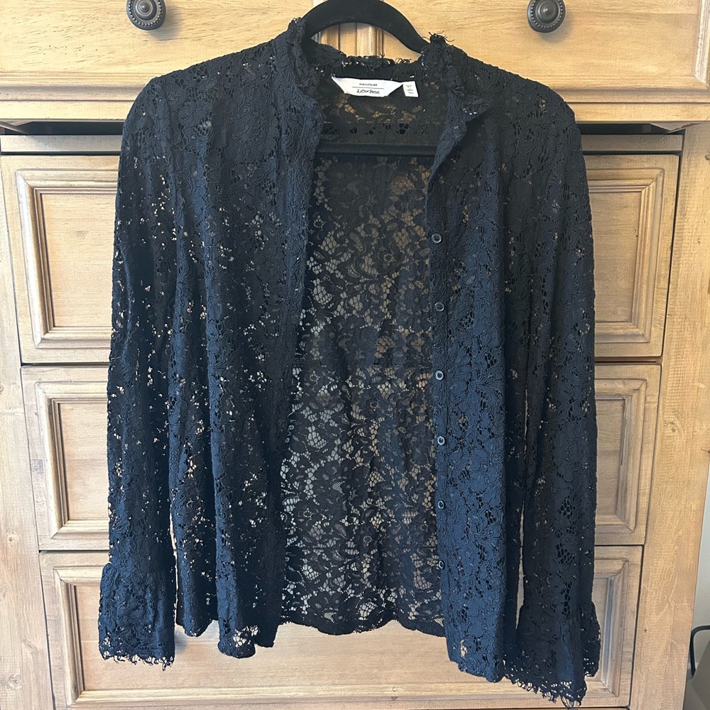 & other stories lace button down